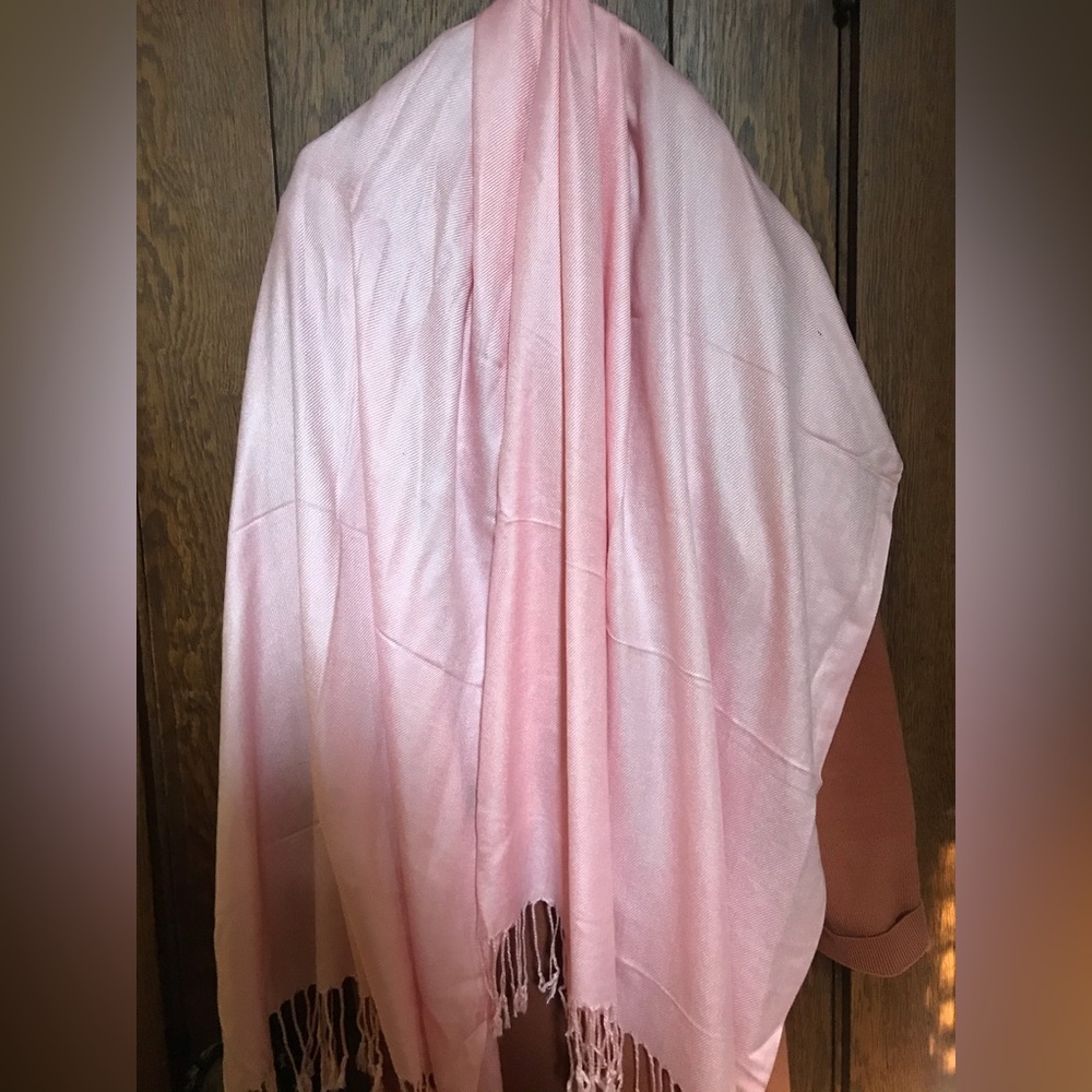 Beautiful Pashmina Peach or warm pink.